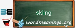 WordMeaning blackboard for skiing